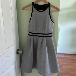 Women’s Mossimo Heather Gray Skater Dress with Black Trim Sz XS